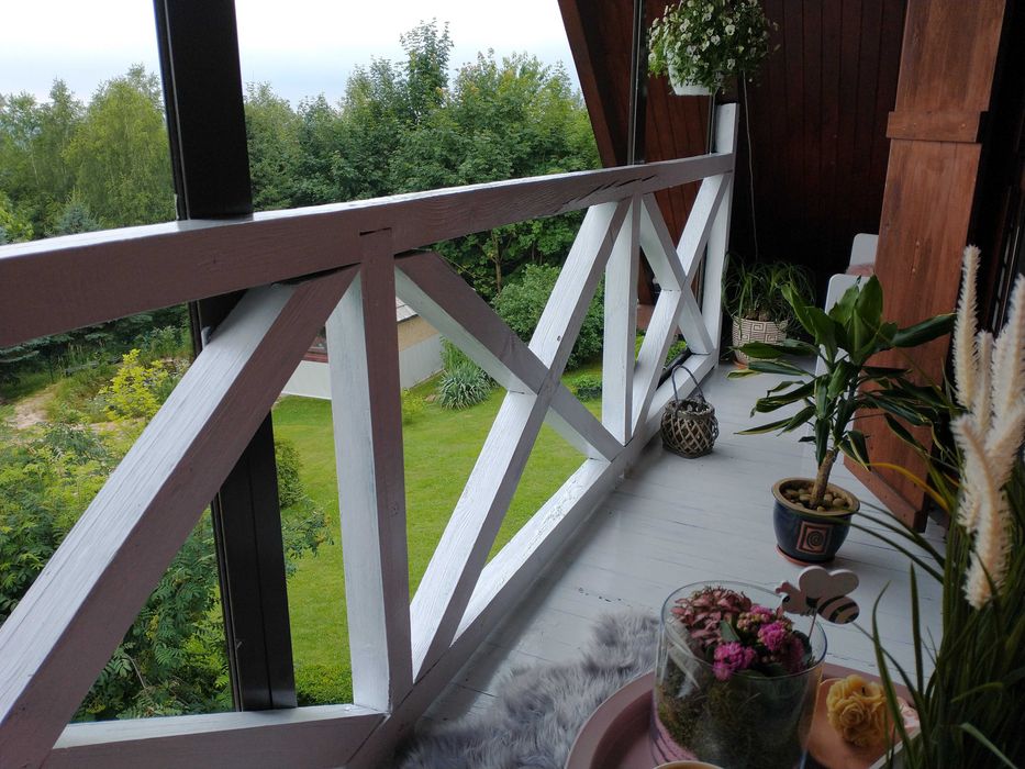 Domek modrzewiowy całoroczny do przeniesienia