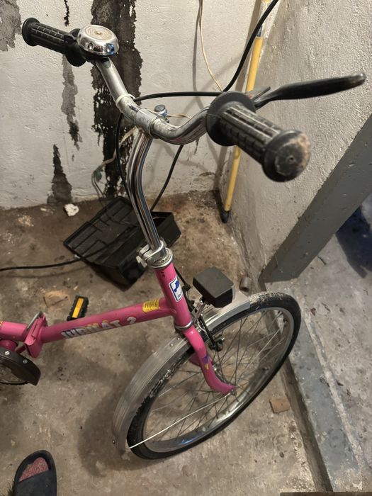 Składak Jubilat 2 różowy rower PRL