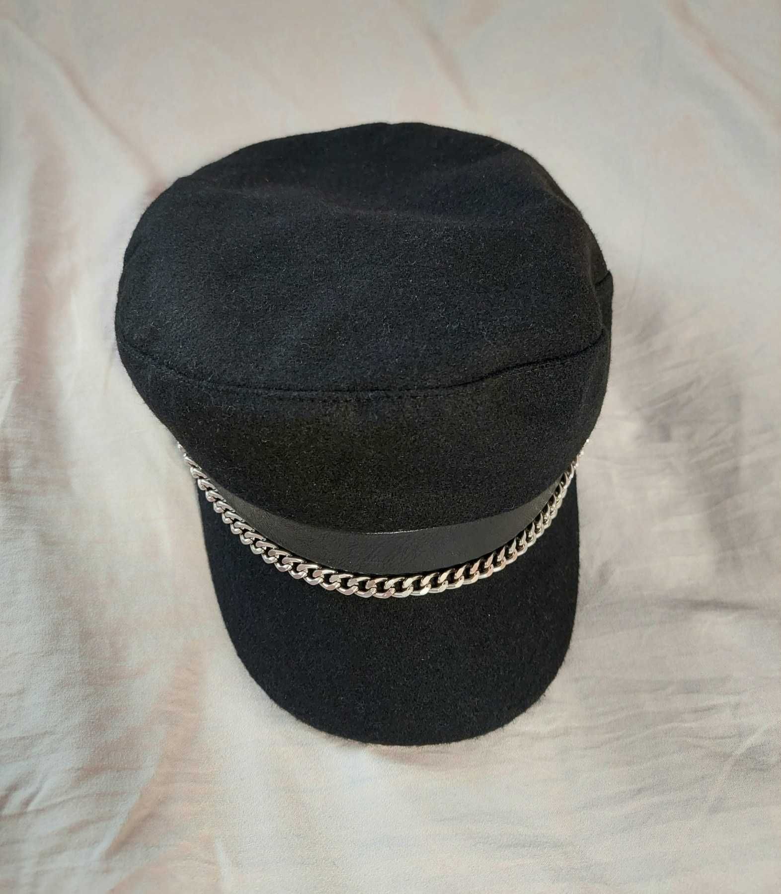 Чорний жіночий капелюх / кашкет / кепка-скрипаль