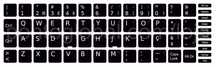 Película Teclado Autocolante Preto Windows PT 14x14 Keyboard Stickers