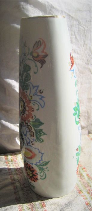 Porcelanowy wazon WALBRZYCH '60 sygnowany super stan Krzysztof kwiaty