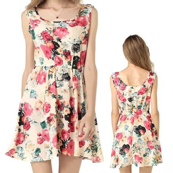 Vestido florido Novo com etiqueta L