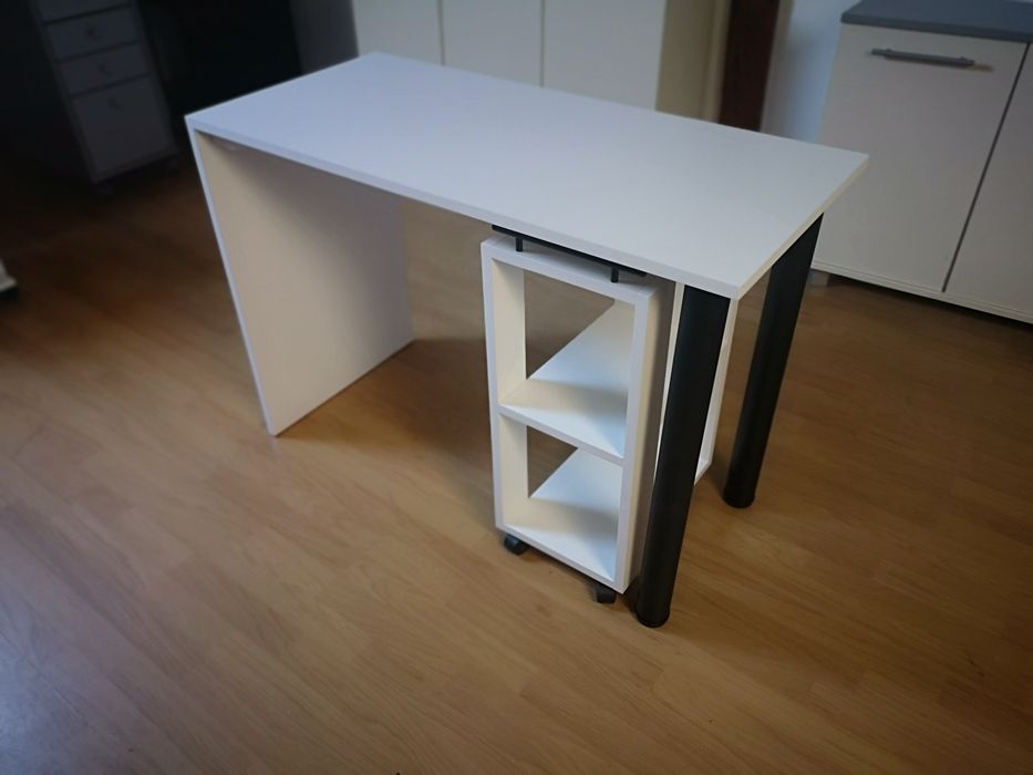 Stolik biurko z szafką rolkach manicure nail art