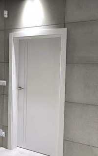 Drzwi płytowe Białe Skrzydło CPL  DRE ALU50 90P
