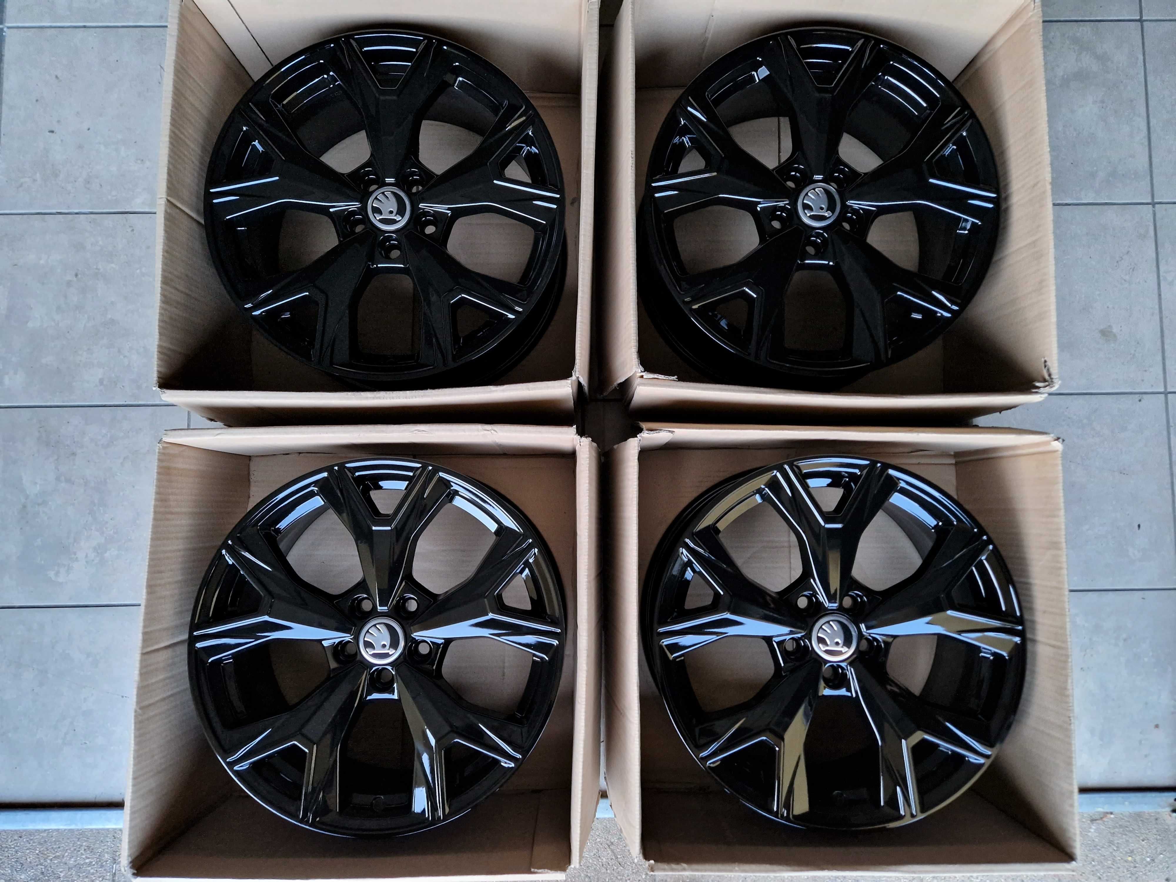 Alufelgi 17 5x100 Skoda Kamiq Scala Rapid Fabia Octavia Czarne ! 304#