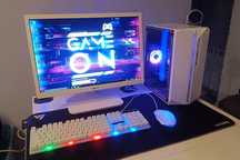 Zestaw gamingowy do gier I5 2.7GHz 8gb ram ddr4 GTX SSD monitor biały