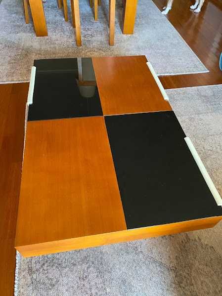 mesa sala estar com arrumaçao, moderna e com charme