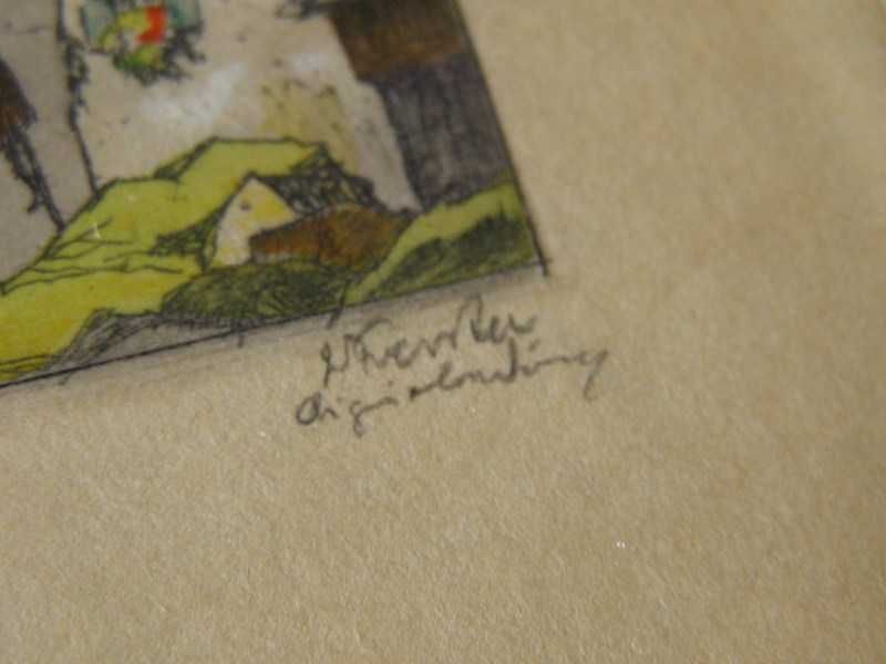 Akwaforty barwne- Willi Foerster,sygn.