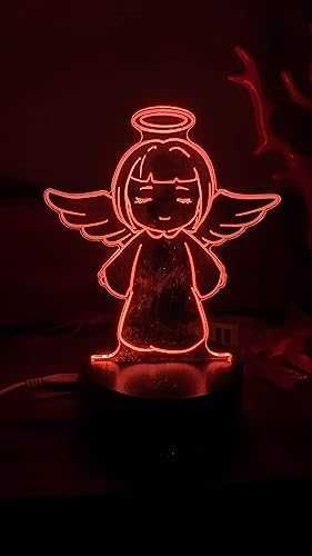 Akrylowa lampka dekoracyjna, led rgb, "aniołek"