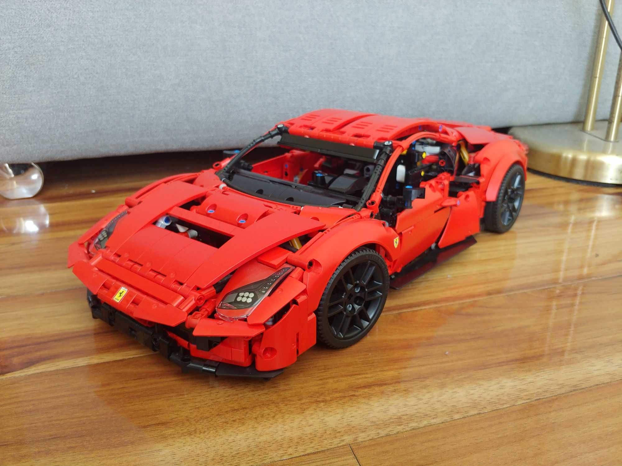 LEGO 42125 Ferrari 488 GTE (wersja drogowa)+dodatkowe arkusze naklejek