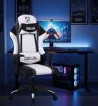 Fotel Gamingowy Deus Storm White - Idealny do Długich Sesji!