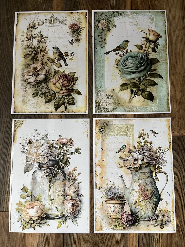 Plakat w stylu rustykalnym prowansalskim shabby home