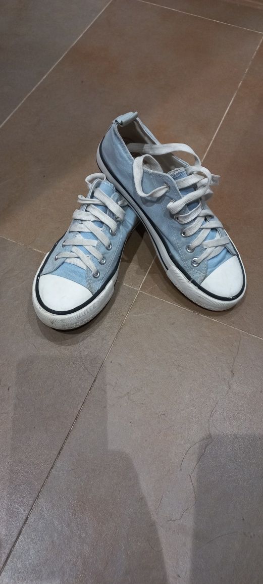 Tenis tipo All Star azul claro n°36