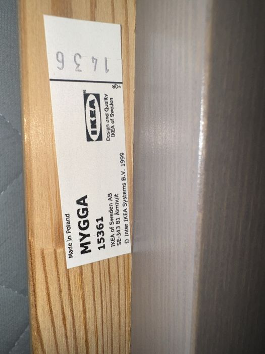 Łóżko Ikea Mygga 160x70 + materac