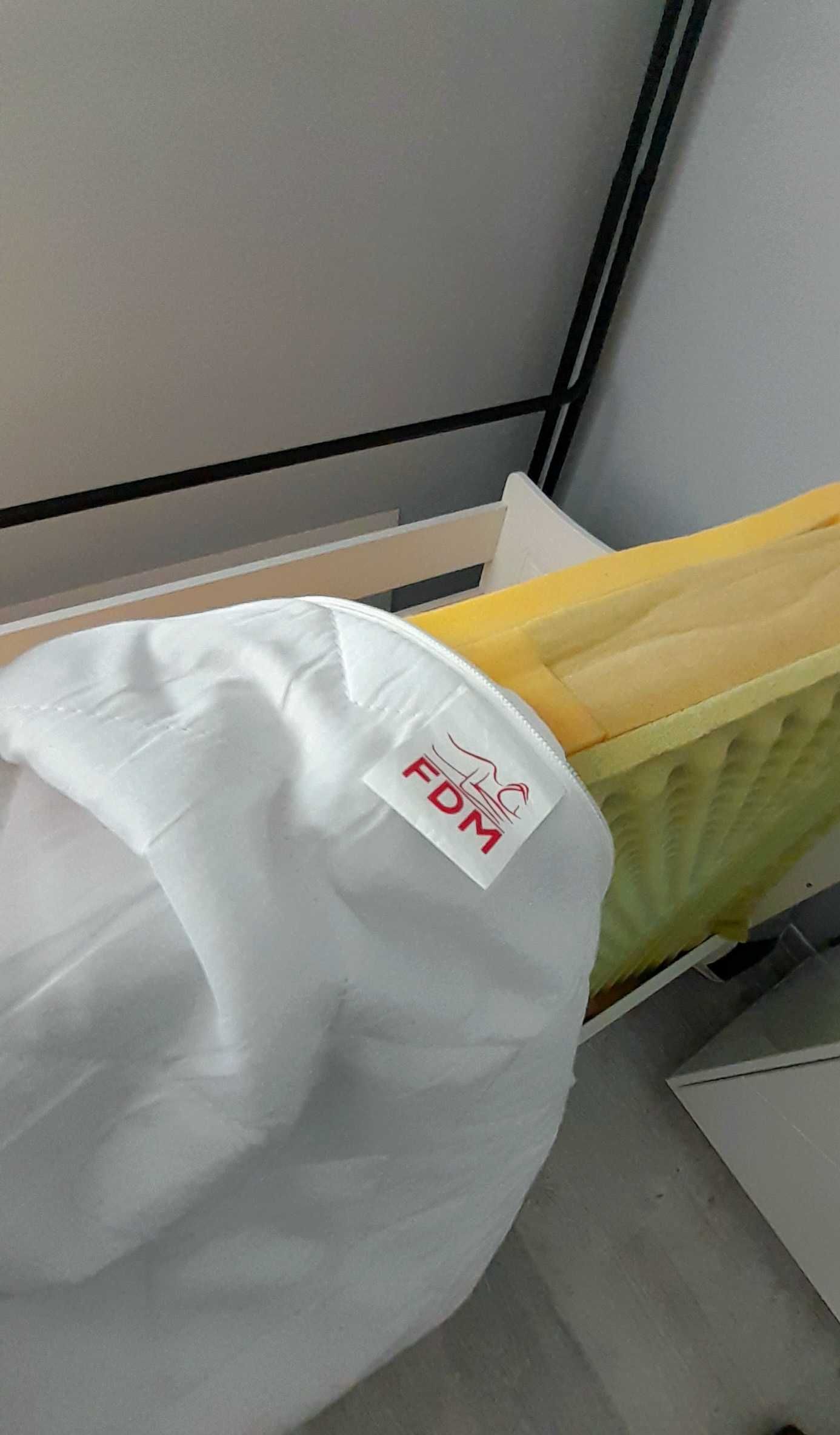 Śliczne łóżko dziecięce barierka szuflada materac medyczny FDM 80x140