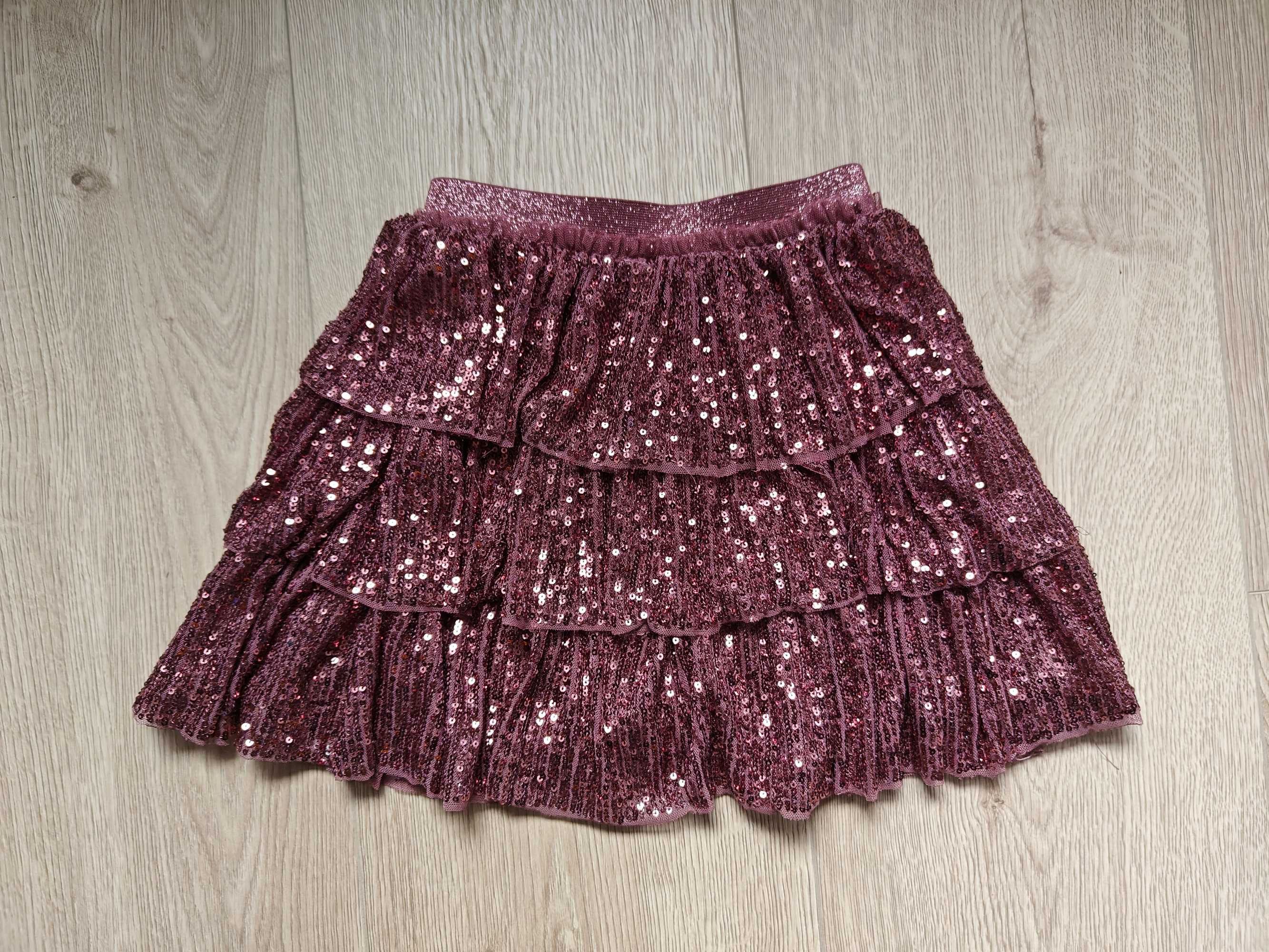 Nowa różowa bordowa spódniczka w cekiny święta sylwester 122