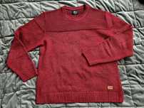 sweter męski XL bordowy