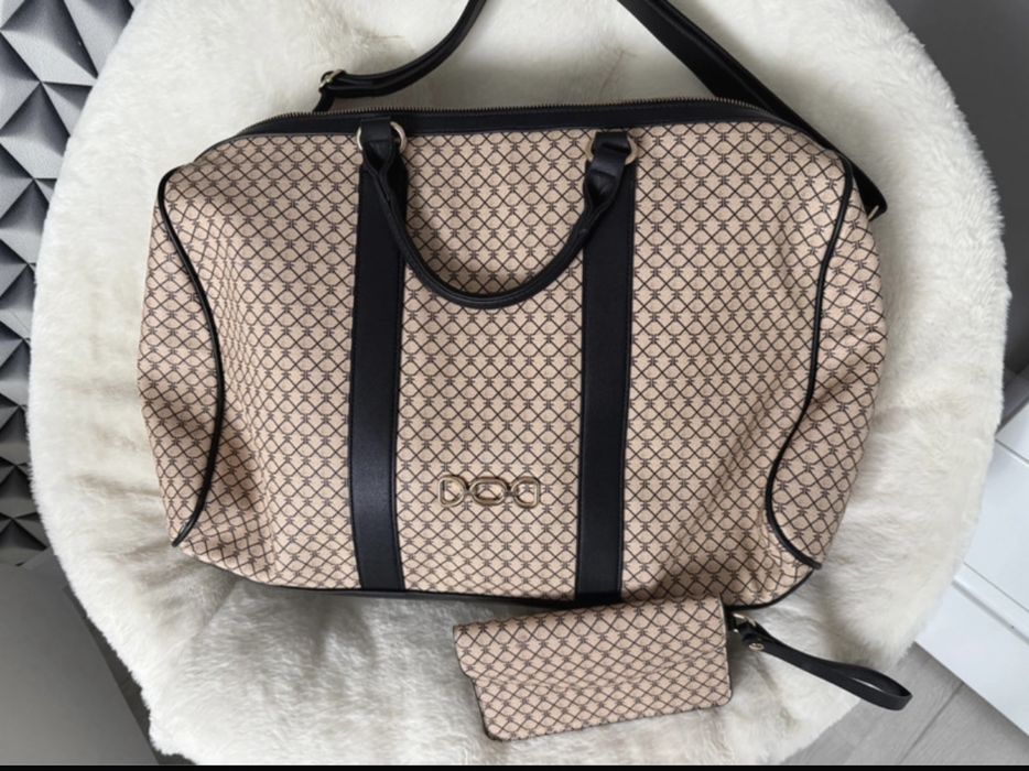 Nowa torba podróżna waluzka plecak Even Odd beżowa brązowa