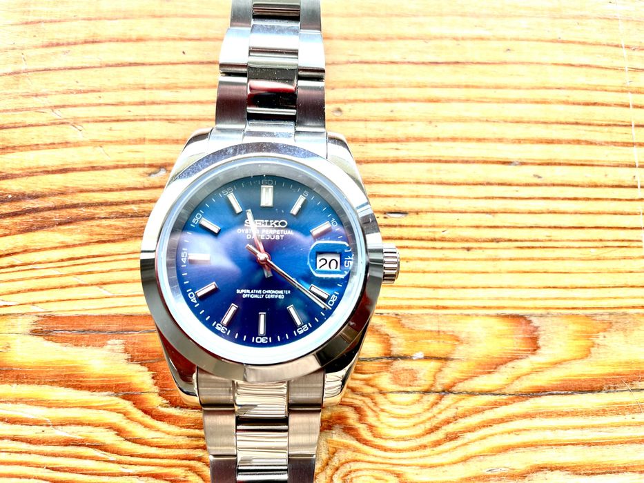 Custom Seiko  Automatic, 39 mm, Blue Dial, 4R38B Movement – Never Worn