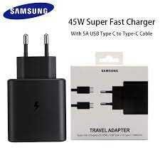 Carregador fast charge Samsung 45w p/s22/s21/ n 10/carregamento rápido