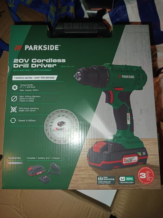 Wkrętarka PARKSIDE plus bateria i ładowarka