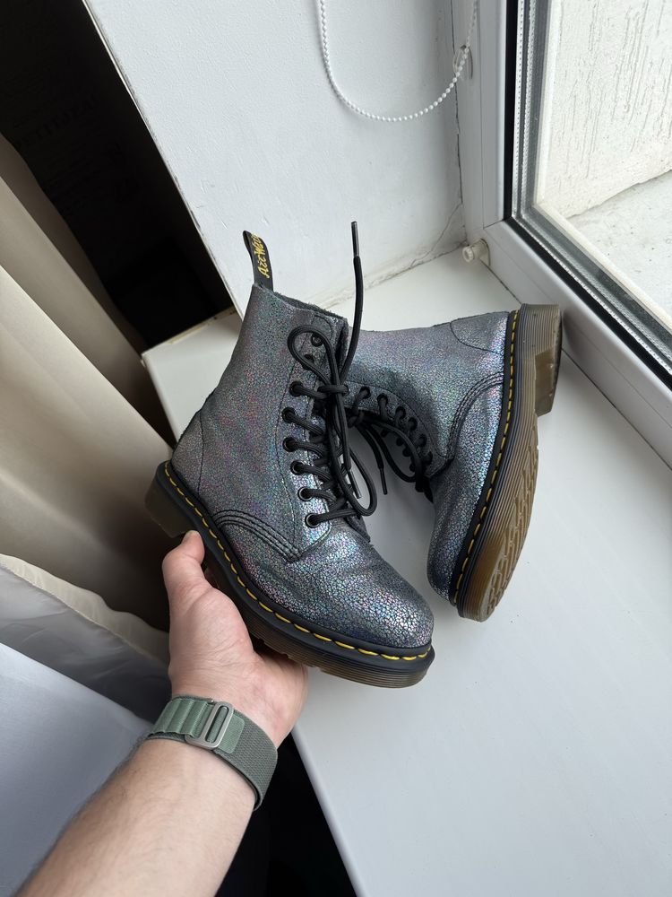 Жіночі черевики Dr Martens 1460 Boots Pascal Blue Sparkle Womens