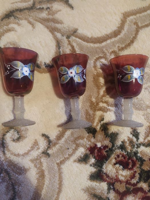 3 стакана с комлекта з Богемского набора