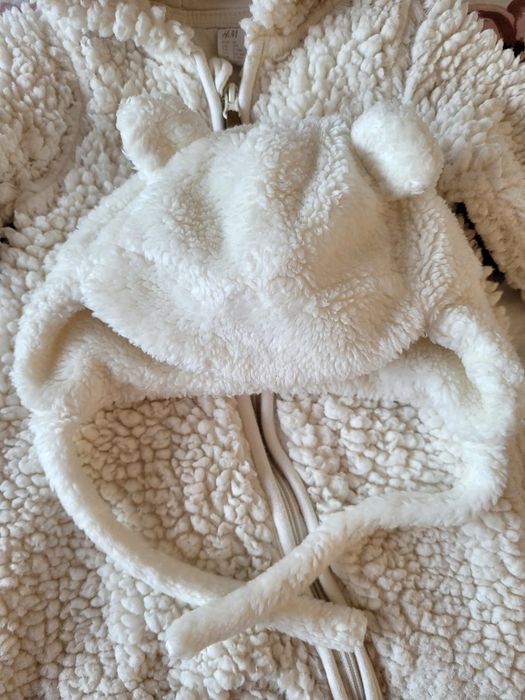Kombinezon H&M r 62 + czapeczka miś