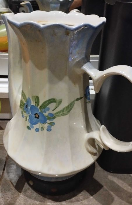 Срочно ! Винтаж, Керамический электрочайник, ручная роспись