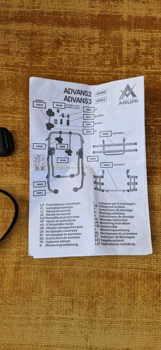 Aguri Advans 3 bagażnik rowerowy na klapę