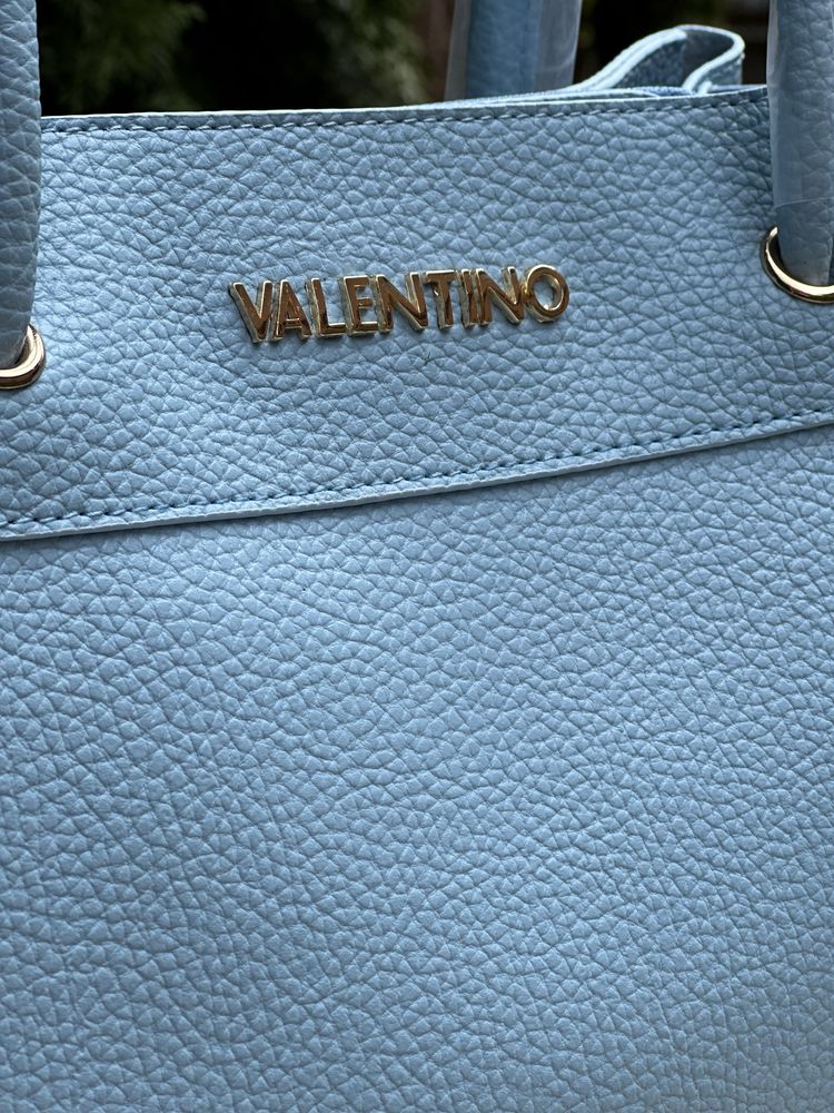 Голуба жіноча сумка Валентино,голубая женская сумка Valentino