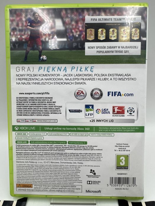 Fifa 16 Xbox 360 Gwarancja