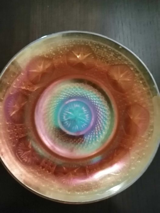 Boleira  em vidro vermelha