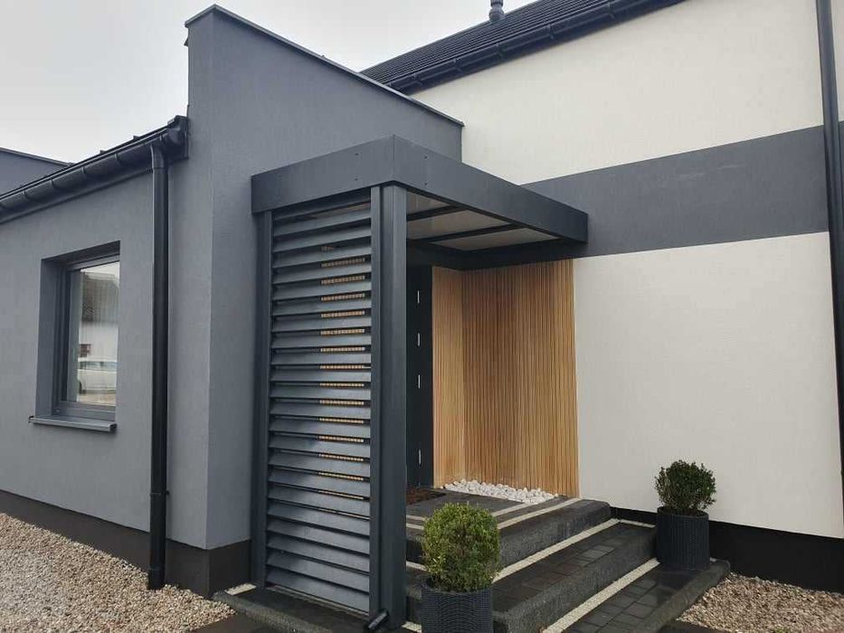 Taras przydomowy Z18 ! DREWNIANE Zadaszenie nad drzwiami!