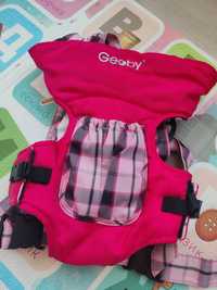 Кенгуру-рюкзак Geoby рожево-сірий