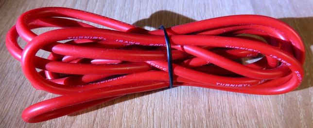 Przewód silikonowy 12AWG Turnigy czerwony rc 2 m