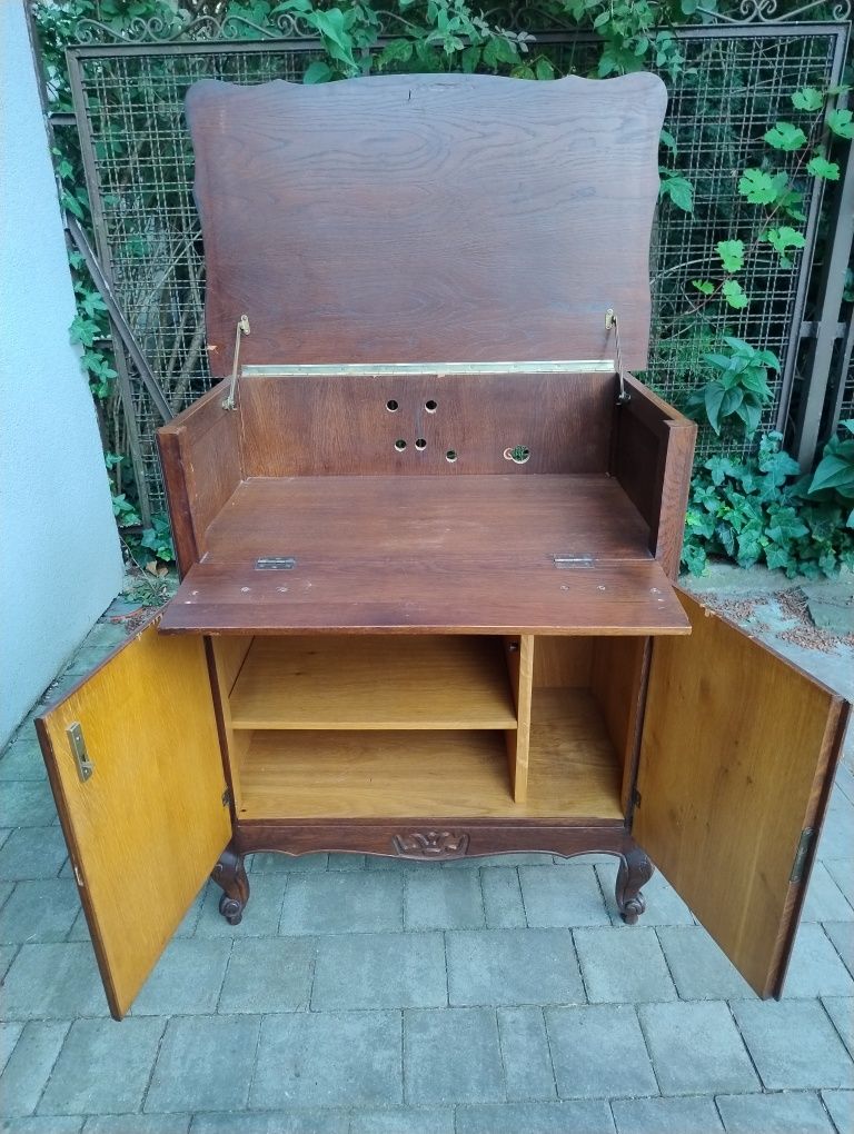 komoda prl biurko barek z drewna