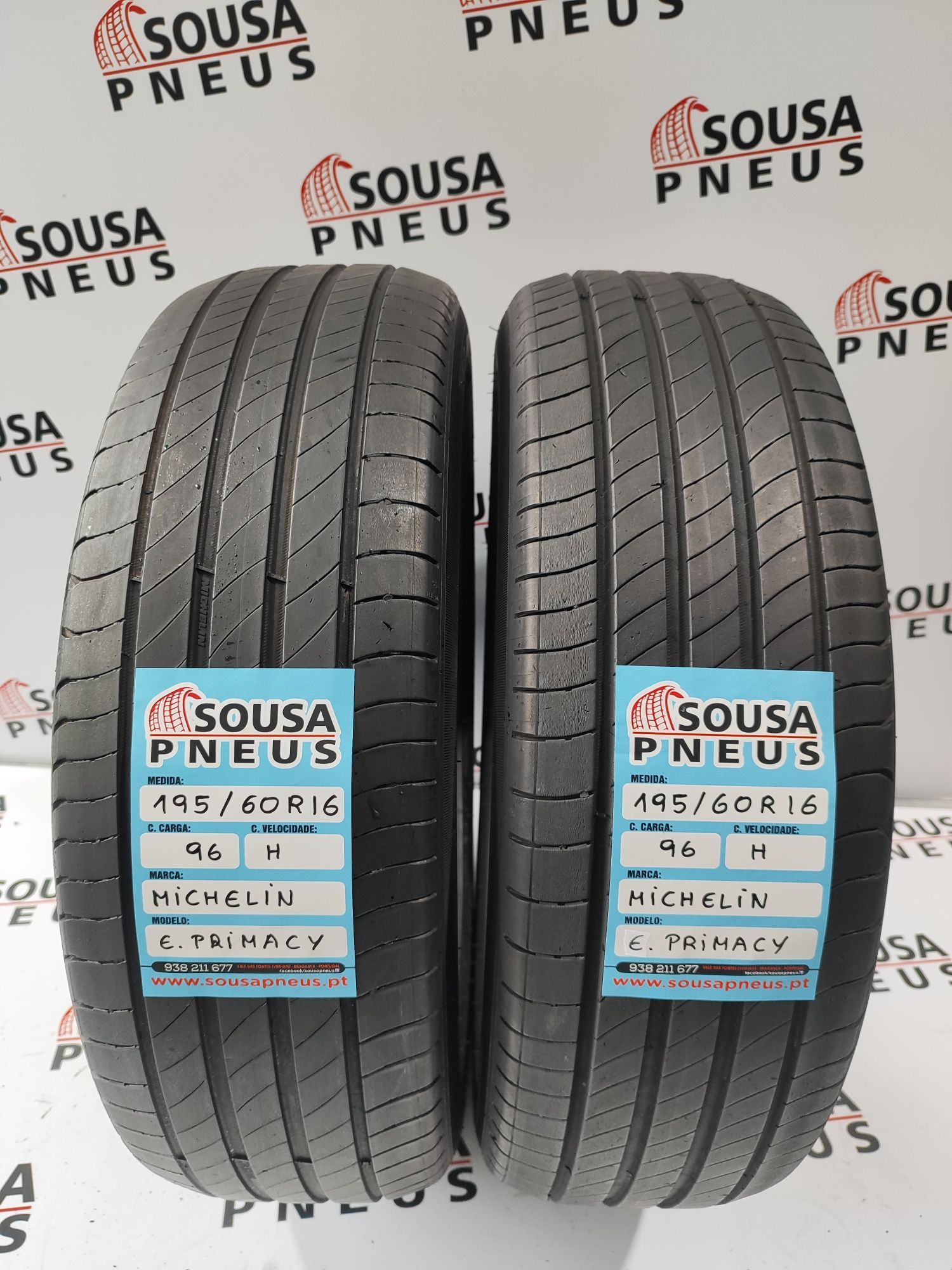 110 Euros 2 pneus como novos 195-60R16 96 H Michelin Oferta dos Portes