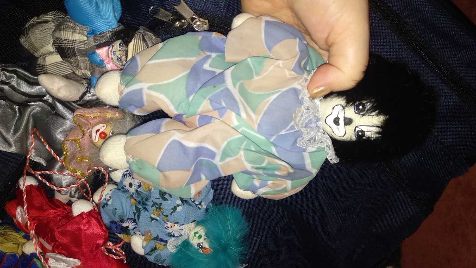 игрушка кукла клоун есть с песком германия есть мех волосы набор 6шт