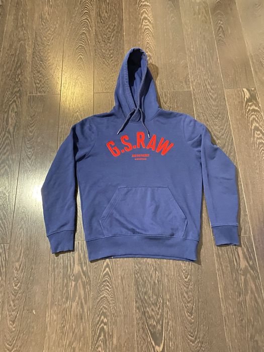 Мужской свитер, худи G-Star Raw синего цвета, размер S-M