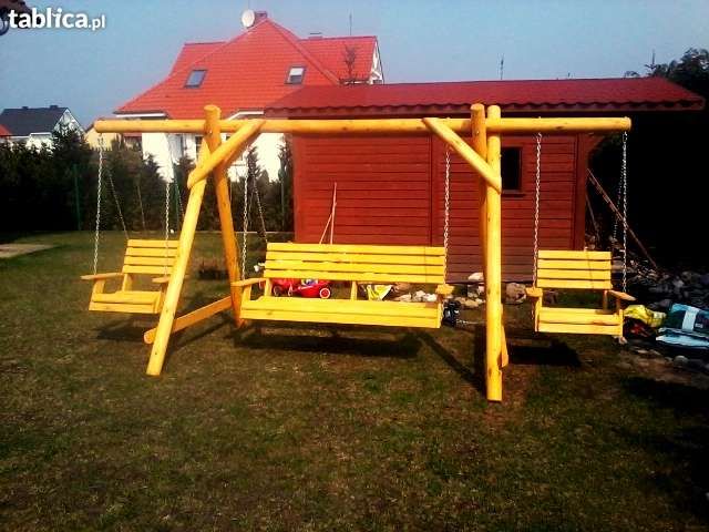 Huśtawka meble ogrodowe drewniane do baru dostawa cały kraj i UE