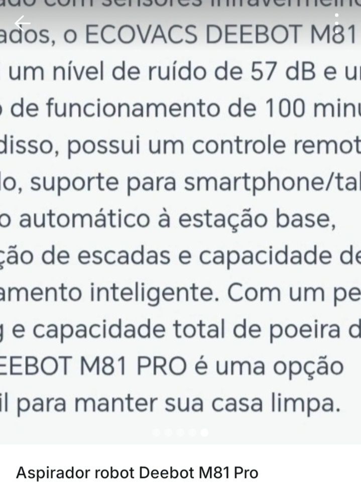 Aspirador robot Deebot M81 PRO
