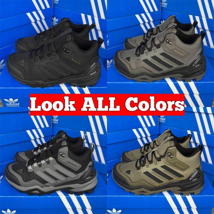 Мужские Зимние Ботинки Adidas Terrex Fur С Мехом Gore Tex Кроссовки