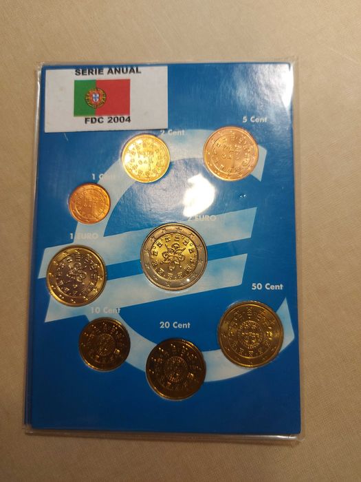 Conjunto moedas Euro Portugal 2004 FDC (Flor de Cunho)