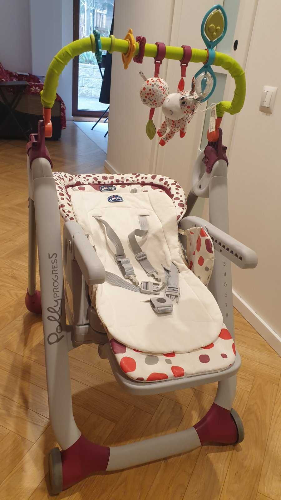 Krzesełko do karmienia Chicco Polly Progres 5, stan bdb