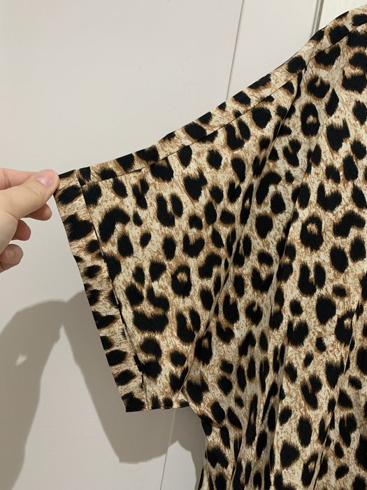 Elegancka modna bluzka damska lampart rozmiar 52 nowa