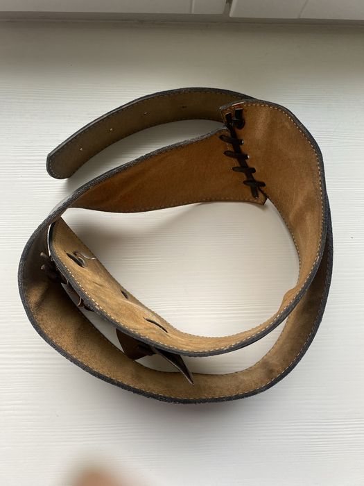 Skorzany vintage pasek