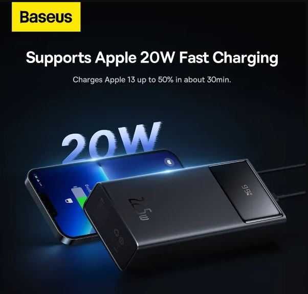 Power Bank Baseus 30000 mah 22.5w Star-Lord Digital Display Повербанк