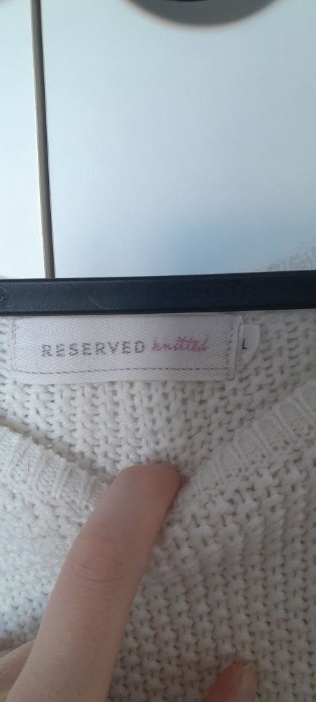 Biały sweter Reserved L, M