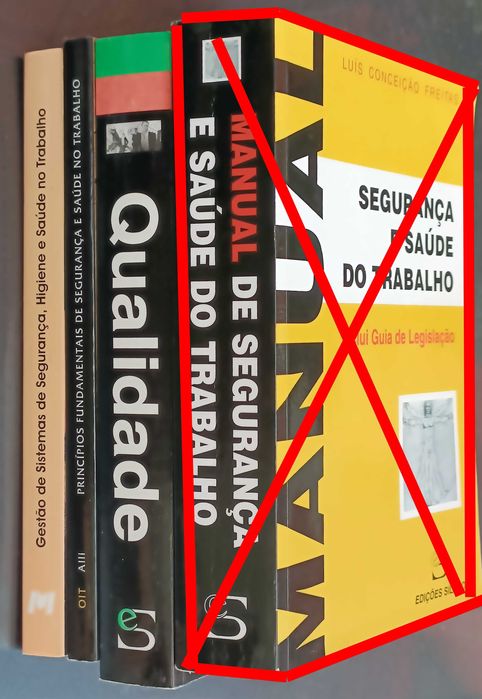 Qualidade, Higiene e Segurança no Trabalho, lote de 4 livros
